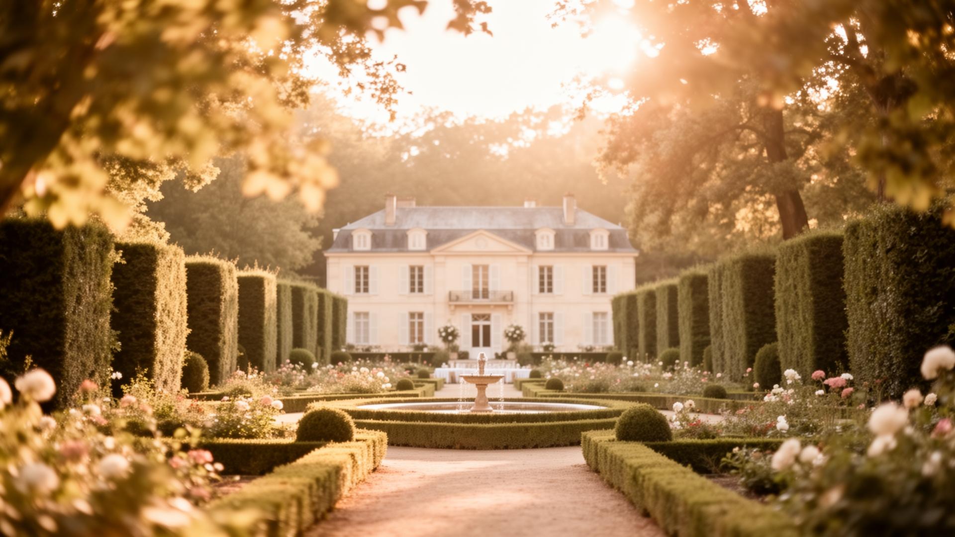 Jardin de château en été